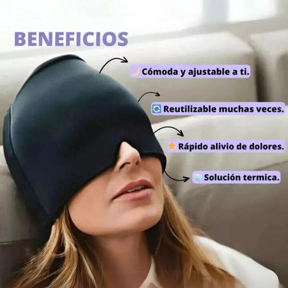 MigraRelief™ – Máscara de gel terapéutica para migraña y estrés