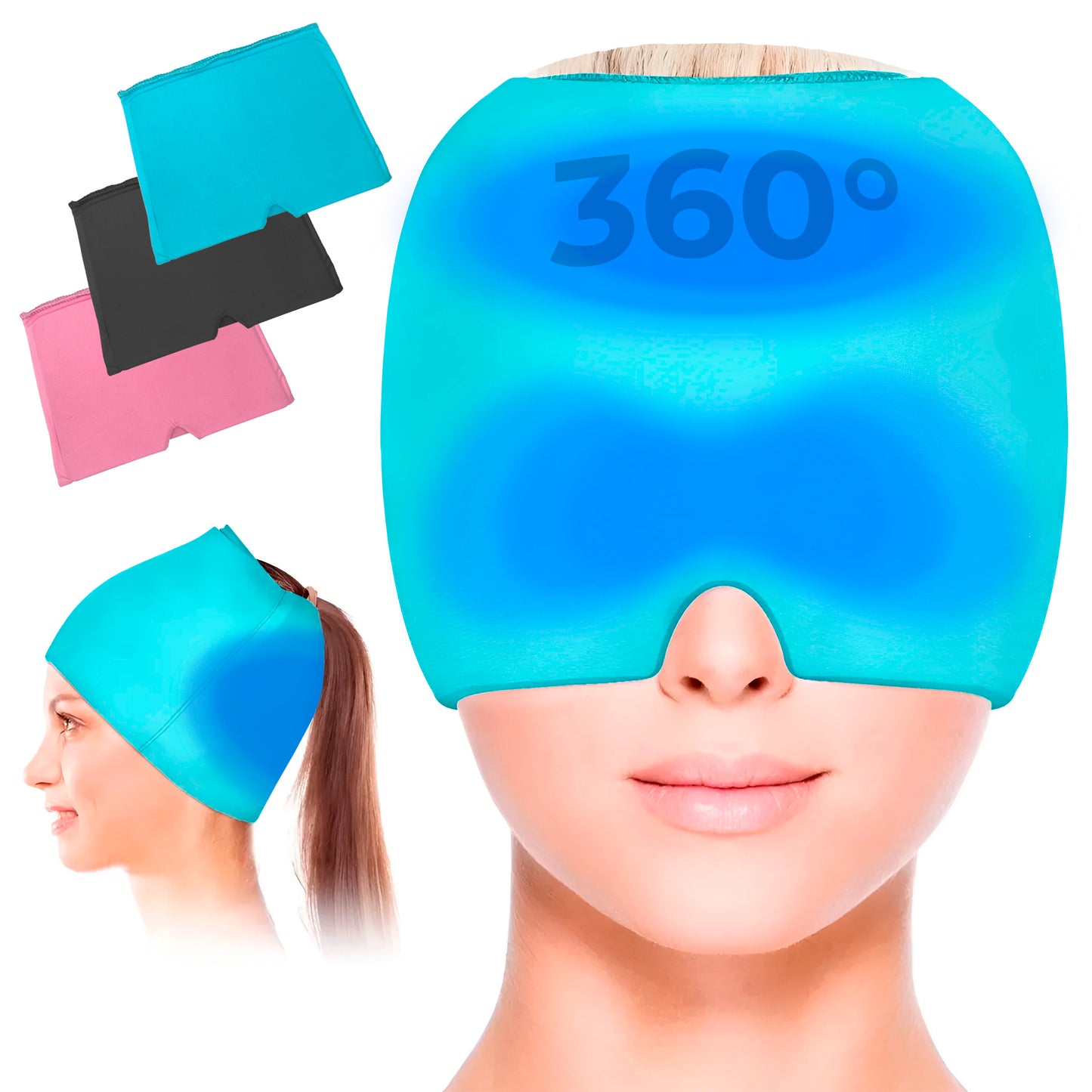 MigraRelief™ – Máscara de gel terapéutica para migraña y estrés